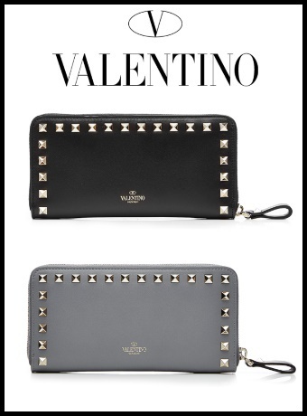2017新作 ヴァレンティノスーパーコピー VALENTINO_ROCKSTUD レザー長財布