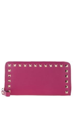 2017新作 ★VALENTINO★ヴァレンティノスーパーコピー Rockstud 長財布(ディープシクラメン)MW2P0645BOL52A