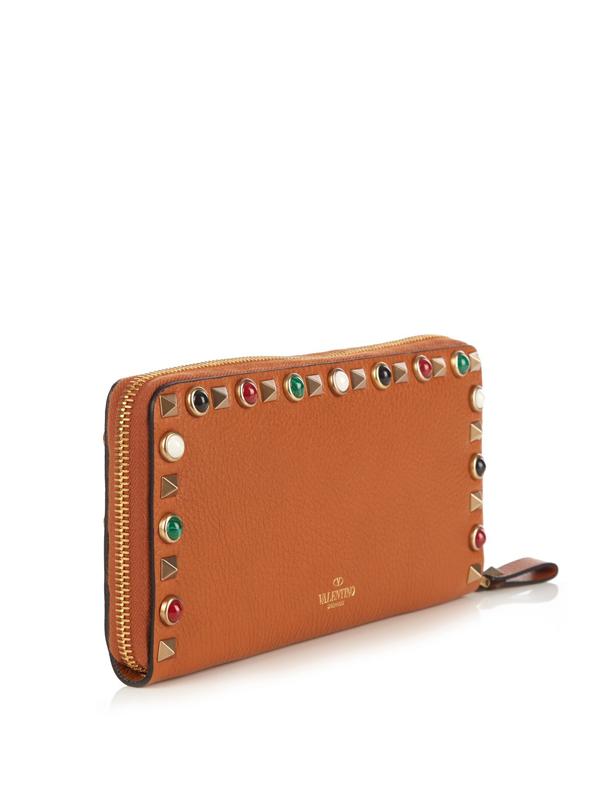 2017新作  ヴァレンティノスーパーコピー VALENTINORockstud leather wallet