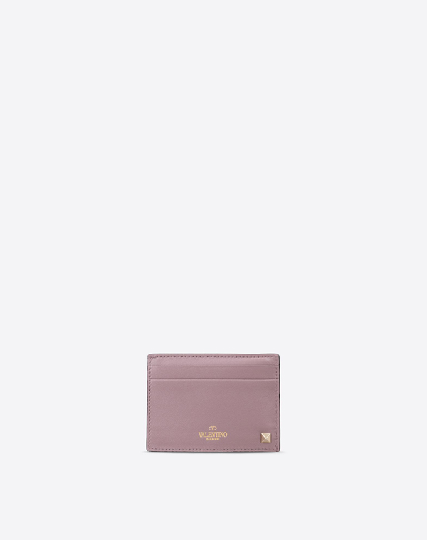 2017新作 ●VALENTINO●秋冬新ヴァレンティノスーパーコピー ロックスタッズ カードホルダー モーブ LW2P0364BOL U31