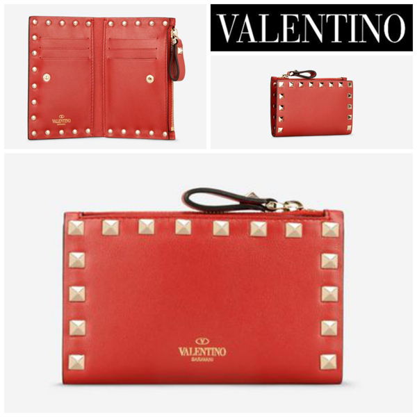 2017新作 ★VALENTINO★ヴァレンティノスーパーコピー ロックスタッズコイン＆カードケース LW2P0605BOL 0RO
