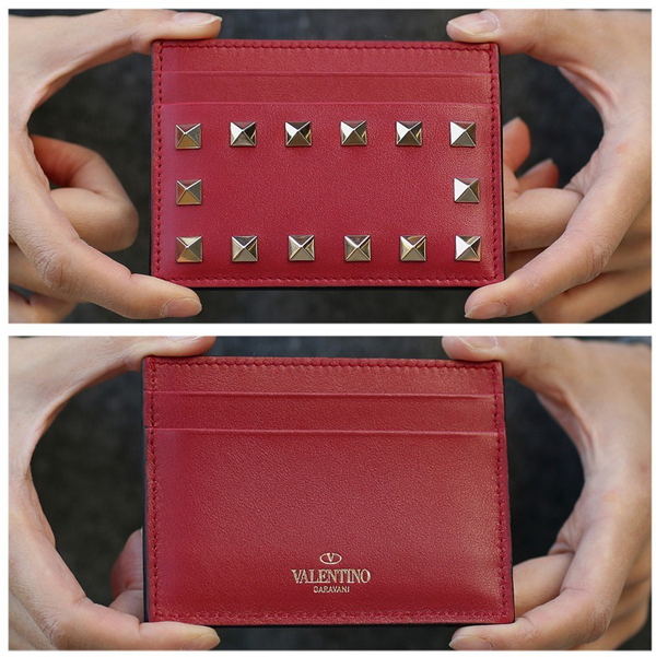 2017新作 VALENTINO★ヴァレンティノスーパーコピー ロックスタッド カードケース 16FW LW2P0486.BOL
