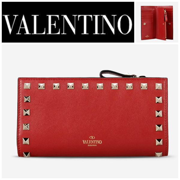 2017新作 ★VALENTINO★ヴァレンティノスーパーコピー オシャレののロックスタッズ長財布 KW2P0301BOL 0RO