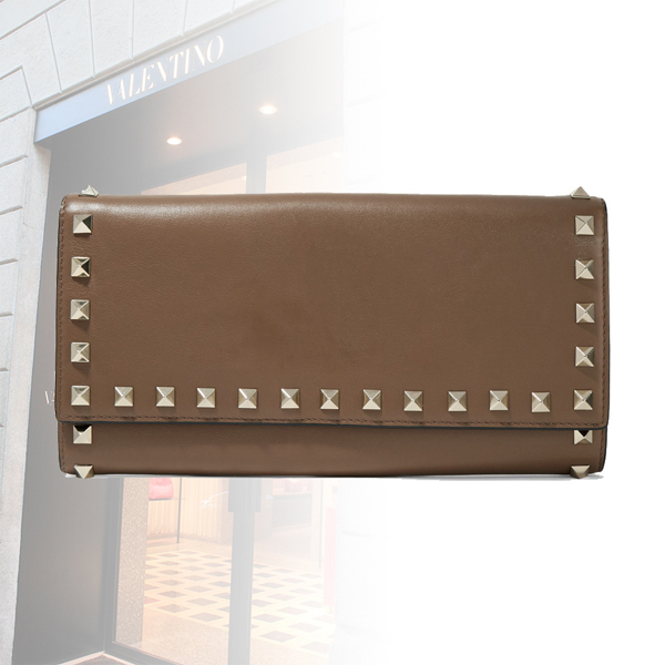 2017新作 ヴァレンティノスーパーコピー VALENTINO☆ロックスタッズレザーウォレット