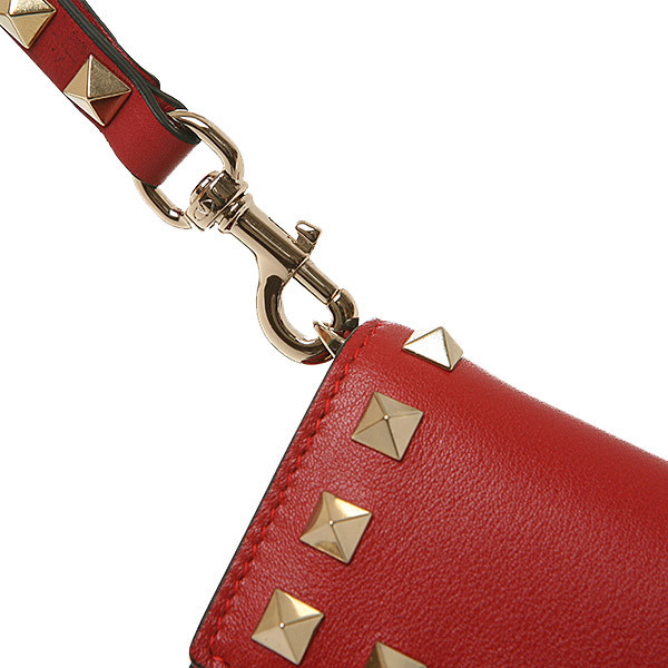 ヴァレンティノスーパーコピー VALENTINO 16AW ロックスタッド 長財布/クラッチバック_RED LW0P0225 0RO