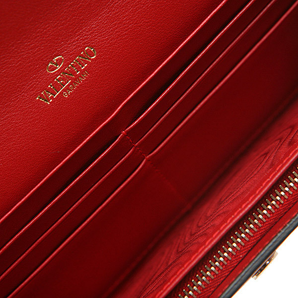 ヴァレンティノスーパーコピー VALENTINO 16AW ロックスタッド 長財布/クラッチバック_RED LW0P0225 0RO