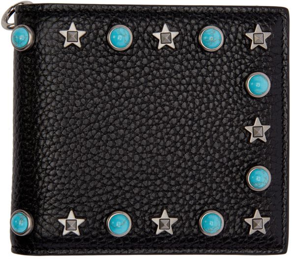 2017新作 ヴァレンティノスーパーコピー Stone & Rockstud Bifold Wallet ターコイズ&ロックスタッズ財布 162476M164003