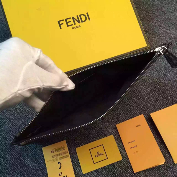 【フェンディクラッチスーパーコピー FENDI】モンスターアイ　クラッチバッグ　BK