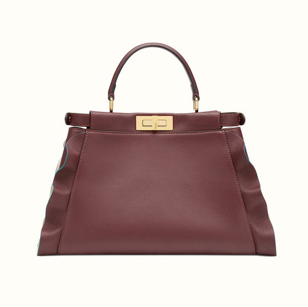 新作【フェンディスーパーコピー FENDI】フリル Wave Regular Peekaboo Burgundy 8BN290I8MF06MQ