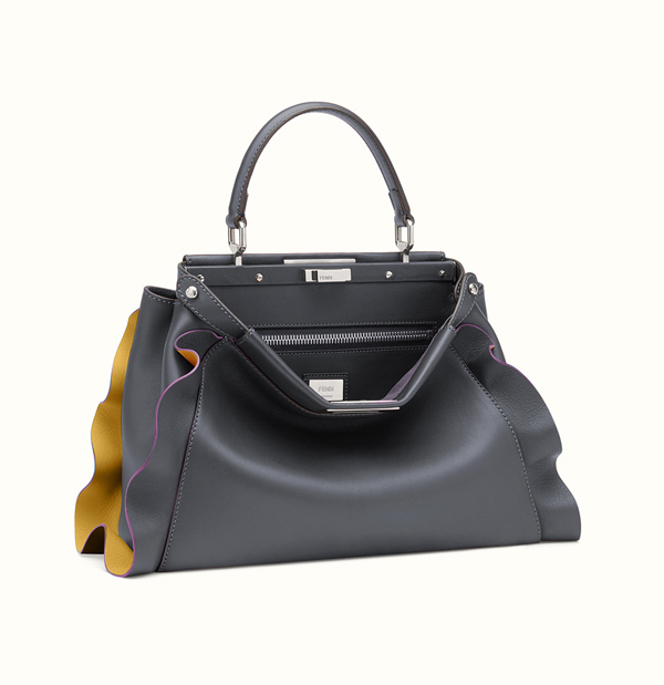 新作【フェンディスーパーコピー FENDI】フリル Wave Regular Peekaboo Black 8BN290I8MF06MR