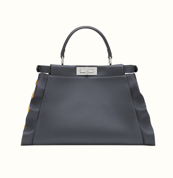新作【フェンディスーパーコピー FENDI】フリル Wave Regular Peekaboo Black 8BN290I8MF06MR