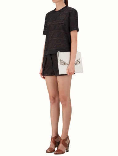 作！フェンディクラッチスーパーコピー FENDI☆iPadも入るCRAYONS モンスタークラッチバッグ 8M03705RRF02T1
