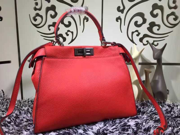 フェンディスーパーコピー FENDI ★人気 SELLERIA PEEKABOO レギュラーサイズ Red 8BN290Q0JF0N7A