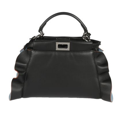 【関税・送料込】フェンディスーパーコピー Fendi Black Mini Peekaboo Handbag(24349872)