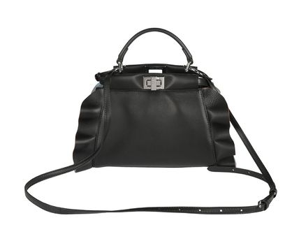 【関税・送料込】フェンディスーパーコピー Fendi Black Mini Peekaboo Handbag(24349872)