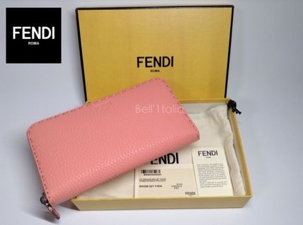 ☆FENDIフェンディスーパーコピー☆ラウンドジップ長財布SELLERIA☆ピーチ☆