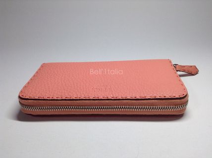 ☆FENDIフェンディスーパーコピー☆ラウンドジップ長財布SELLERIA☆ピーチ☆