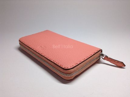 ☆FENDIフェンディスーパーコピー☆ラウンドジップ長財布SELLERIA☆ピーチ☆