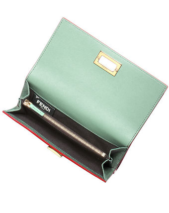 FENDI/フェンディスーパーコピー★ロック式×２つ折り財布 ★新作 ブルー/ブラウン