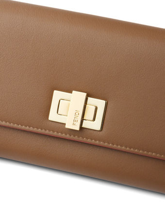 FENDI/フェンディスーパーコピー★ロック式×２つ折り財布 ★新作 ブルー/ブラウン
