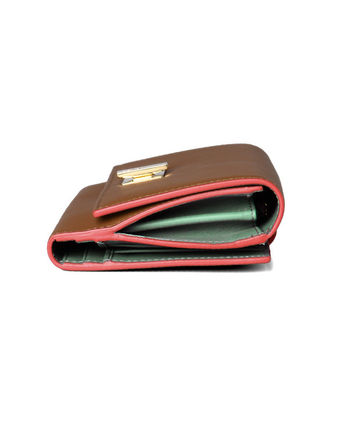 FENDI/フェンディスーパーコピー★ロック式×２つ折り財布 ★新作 ブルー/ブラウン