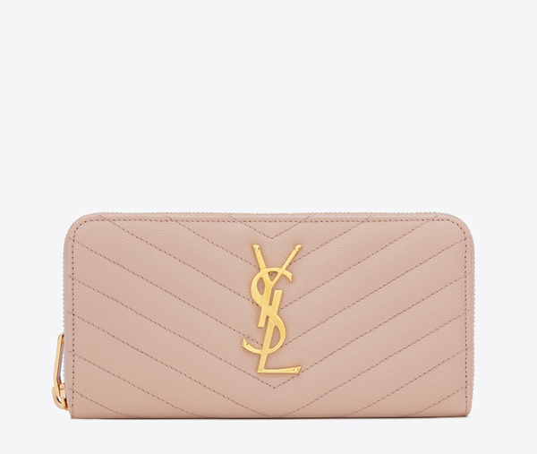 ☆SAINT LAURENTサンローランスーパーコピー モノグラムラウンドジップウォレット Pink 372266BOW01 1000