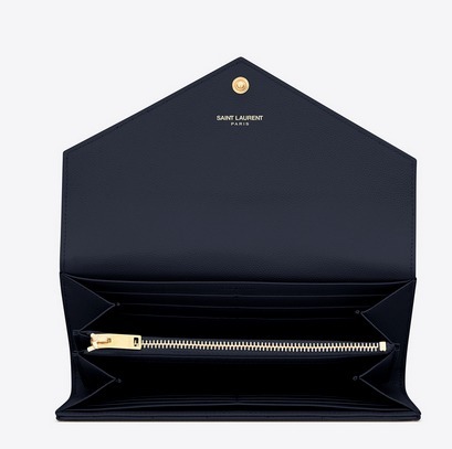 大人の色味 ☆SAINT LAURENT☆サンローランスーパーコピー モノグラム フラップウォレット紺 358085BOW011000