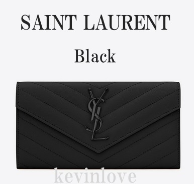 大人の色味 ☆SAINT LAURENT☆サンローランスーパーコピー モノグラム フラップウォレット 黒 372264BOW051000