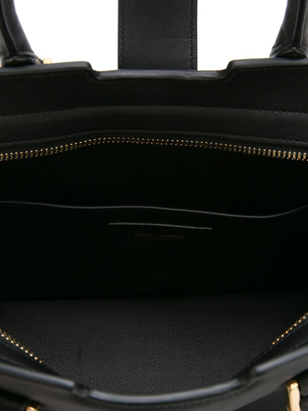 サンローランスーパーコピー Saint Laurent baby monogram cabas黒 Xゴールド