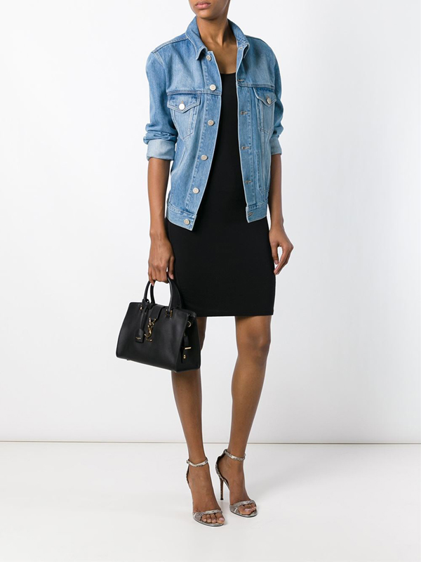 サンローランスーパーコピー Saint Laurent baby monogram cabas黒 Xゴールド