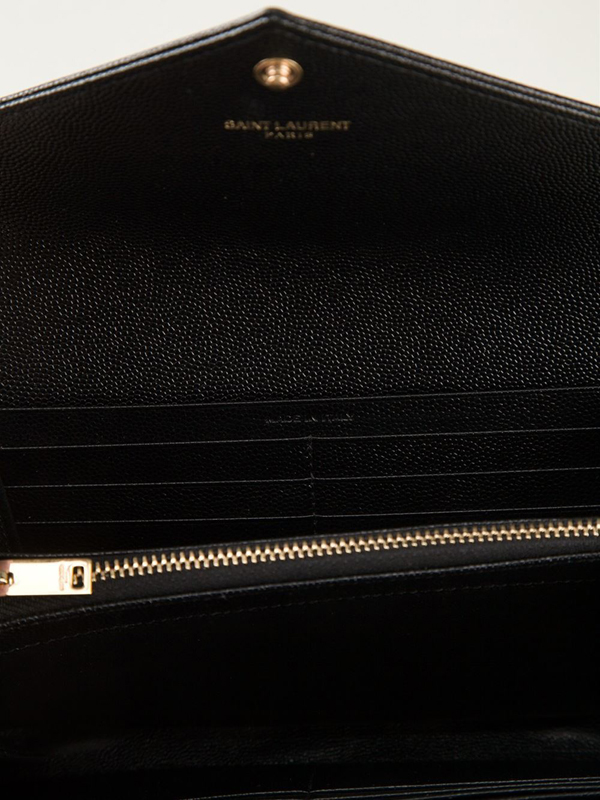 2016SS Saint Laurent サンローランスーパーコピー モノグラム コンチネンタル長財布☆BLACK 372267BOW011000