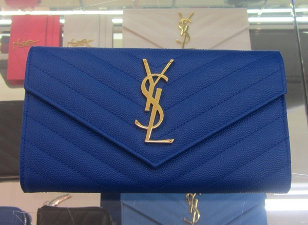 Saint Laurent☆サンローランスーパーコピー モノグラム コンチネンタル長財布 ロイヤルブルー 372268BOW011000