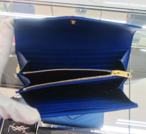 Saint Laurent☆サンローランスーパーコピー モノグラム コンチネンタル長財布 ロイヤルブルー 372268BOW011000