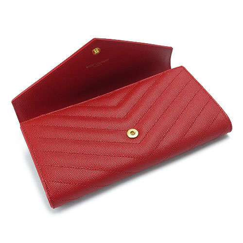 Saint Laurent サンローランスーパーコピー パリ 長財布 レザー 372264 BOW01 6422/NEW RED