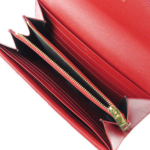 Saint Laurent サンローランスーパーコピー パリ 長財布 レザー 372264 BOW01 6422/NEW RED