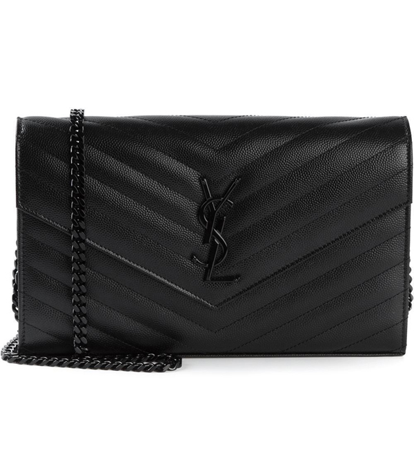 Saint Laurent 大人気セール☆サンローランスーパーコピー モノグラムクラッチ　黒Ｘ黒