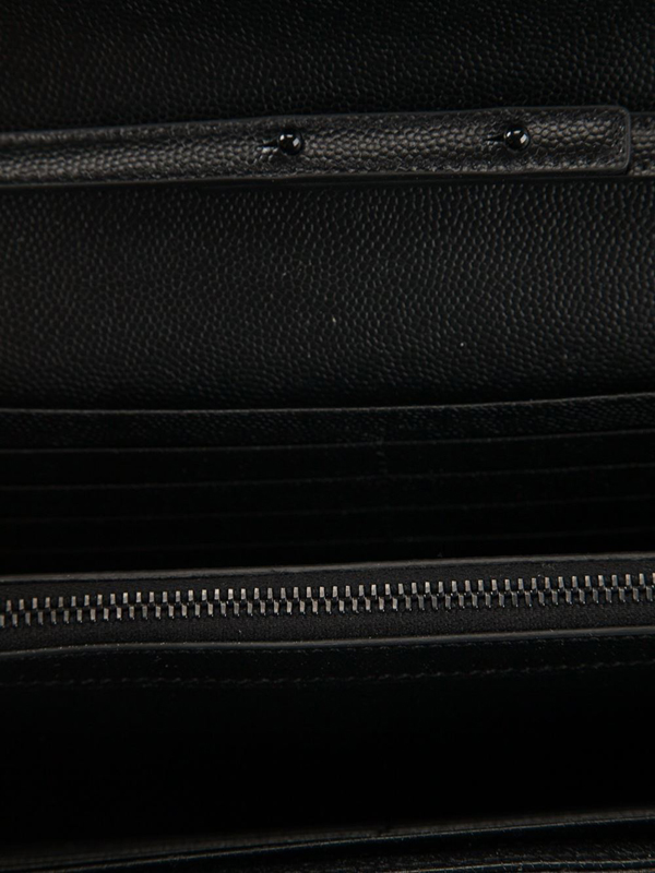 Saint Laurent 大人気セール☆サンローランスーパーコピー モノグラムクラッチ　黒Ｘ黒