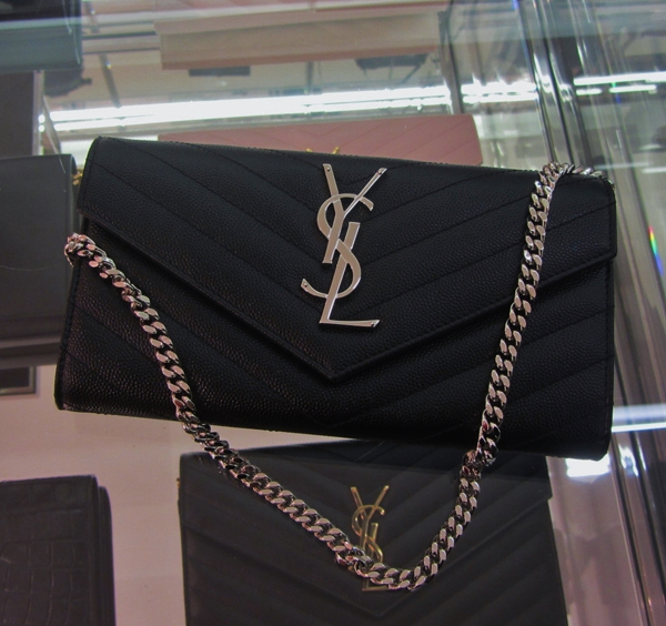 Saint Laurent お勧め★サンローランスーパーコピー モノグラム チェーンウォレット ブラック