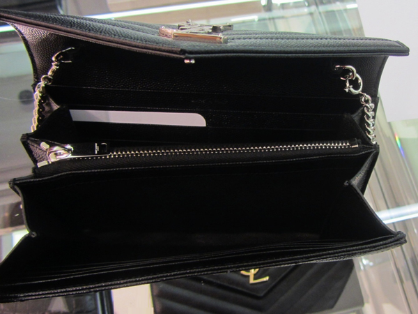 Saint Laurent お勧め★サンローランスーパーコピー モノグラム チェーンウォレット ブラック