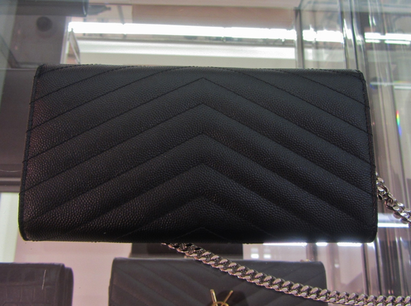 Saint Laurent お勧め★サンローランスーパーコピー モノグラム チェーンウォレット ブラック