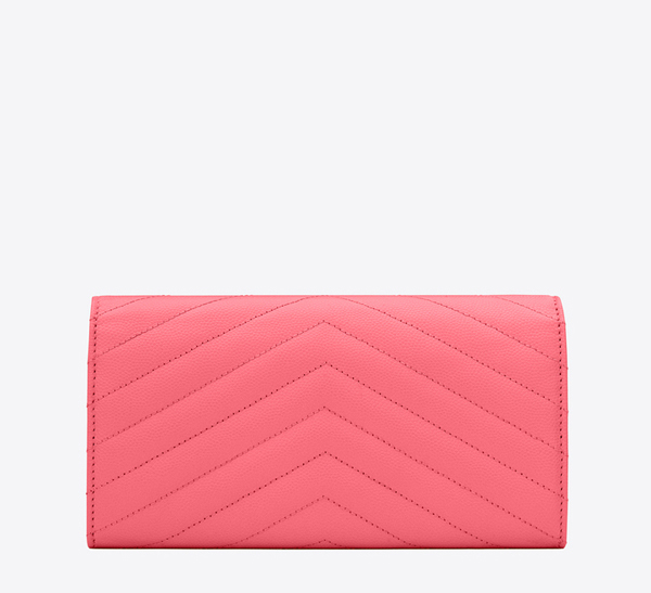 YSL*サンローランスーパーコピー☆ Saint Laurentモノグラム フラップ長財布 Pink 372264BOW01