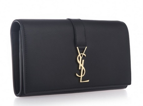 Saint Laurent セール サンローランスーパーコピー ＹＳＬロゴフラップ長財布 黒