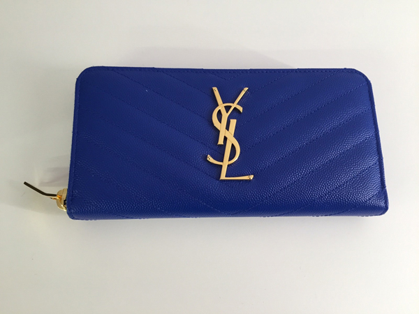 Saint Laurent サンローランスーパーコピー モノグラム フルジップ 長財布 ☆BLUE☆ 358094 BOW01 4331
