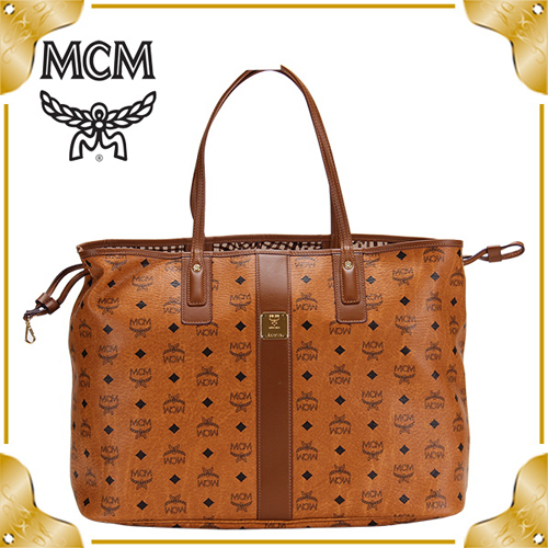 エムシーエム MCM スーパーコピー SHOPPER PROJECT VISETOS ショッパープロジェクトヴィセトス リバーシブルショルダーバックラージ COGNAC コニャック MWP5SVI21CO001 リュック