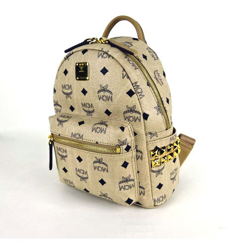エムシーエム MCM スーパーコピー MMK5SVE41 IG001 ベージュ スタッズ BACKPACK リュック XS 