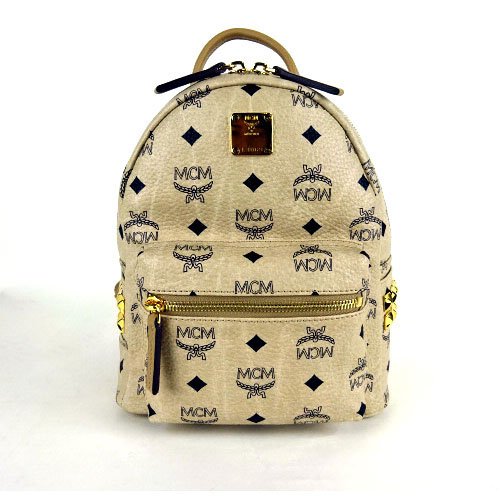 エムシーエム MCM スーパーコピー MMK5SVE41 IG001 ベージュ スタッズ BACKPACK リュック XS 