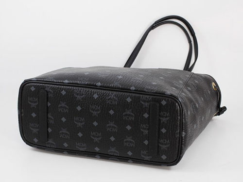 エムシーエム スーパーコピー【MCM】バッグ トートバッグ『2014年秋冬』MWP4AVI38/BK001 SHOPPER Pリバーシブルトートバッグ ポーチ付 ブラック レザー ユニセックス
