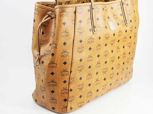エムシーエム スーパーコピー【MCM】バッグ ショッパーバッグ MWP3AVI37/CO001 VISETOSリバーシブルショッパー ライトブラウン レザー ユニセックス