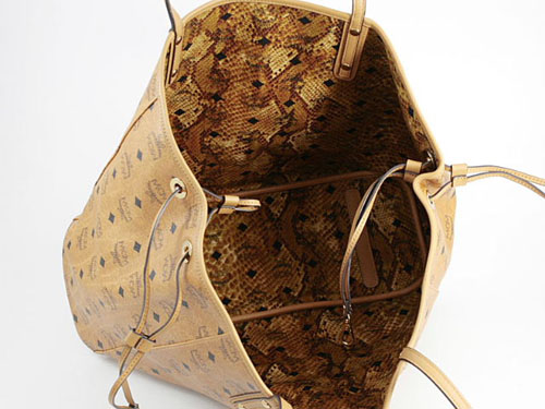 エムシーエム スーパーコピー【MCM】バッグ ショッパーバッグ MWP3AVI37/CO001 VISETOSリバーシブルショッパー ライトブラウン レザー ユニセックス