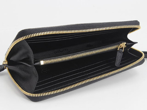 エムシーエム スーパーコピー【MCM】財布 長財布『2016年秋冬』 MYL4ABA02/EG001 BALAM.VISスタッズラウンド長財布 グレー/ブラック レザー　レディース